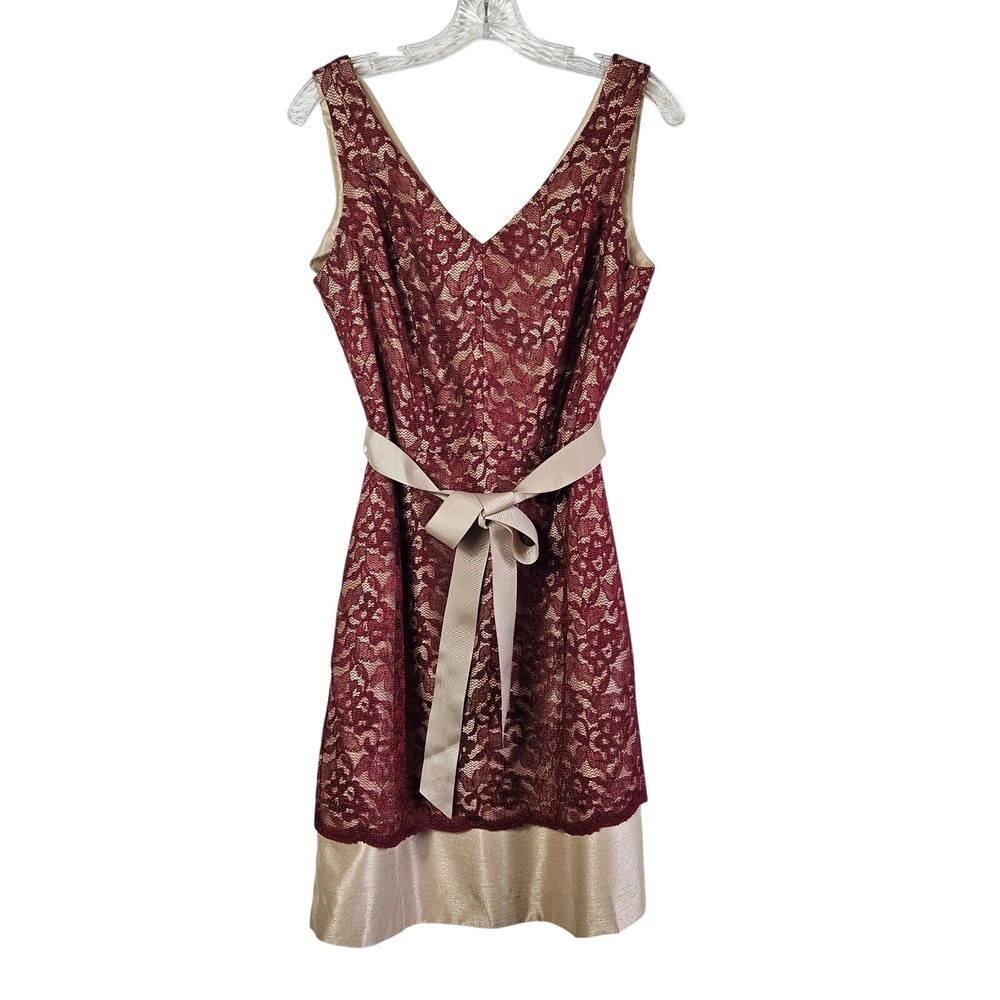 NWT The Limited Women's Burgundy Lace Gold Dress 12 (M/L) Sleeveless Whimsigoth